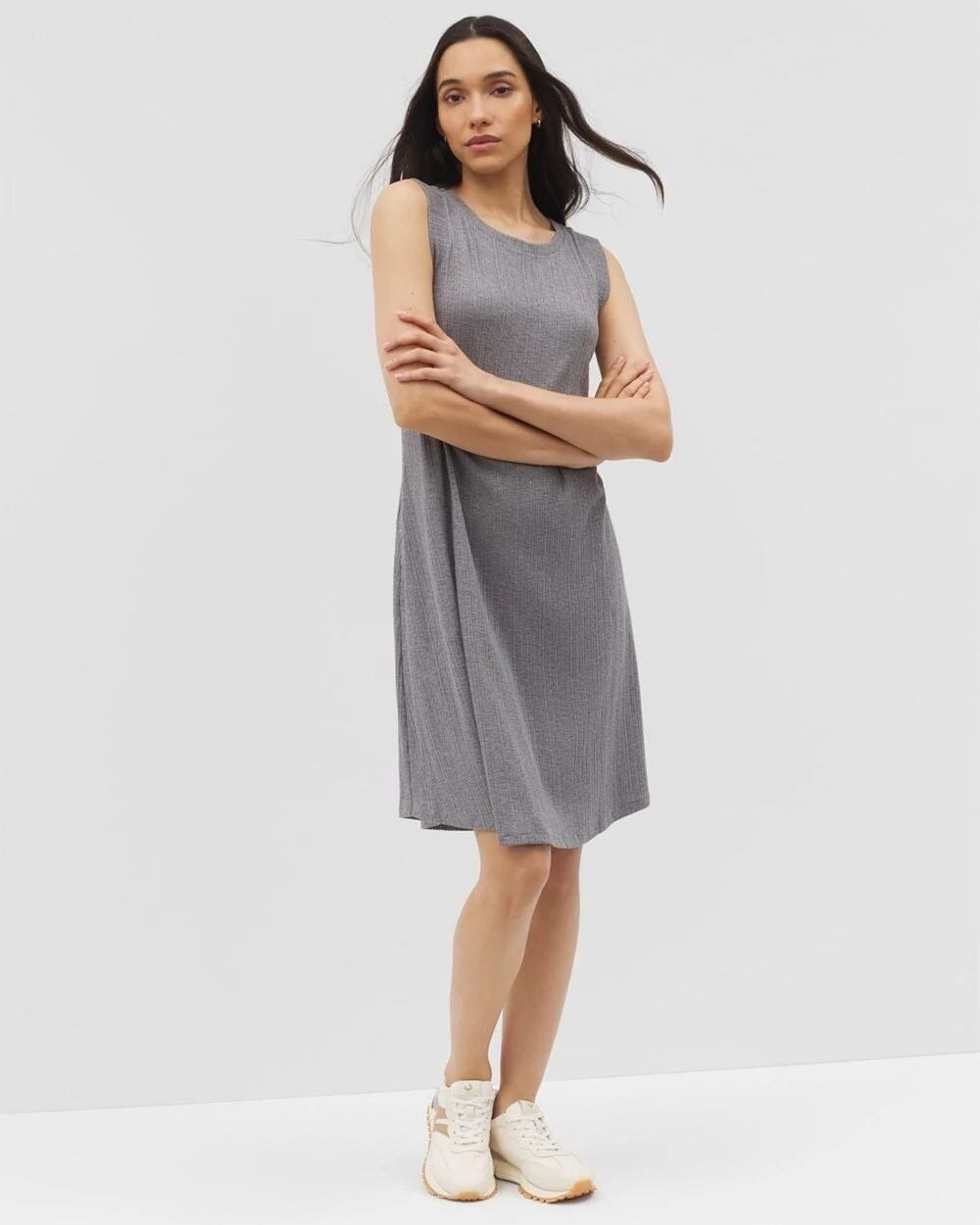 Soma Women’s Rib Lounge Short Dress Gray Size Large